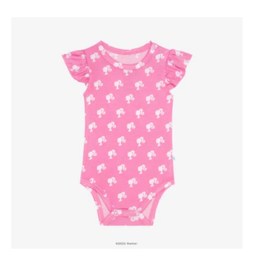 Posh Barbie™ Ruffled Cap Sleeve Bodysuit